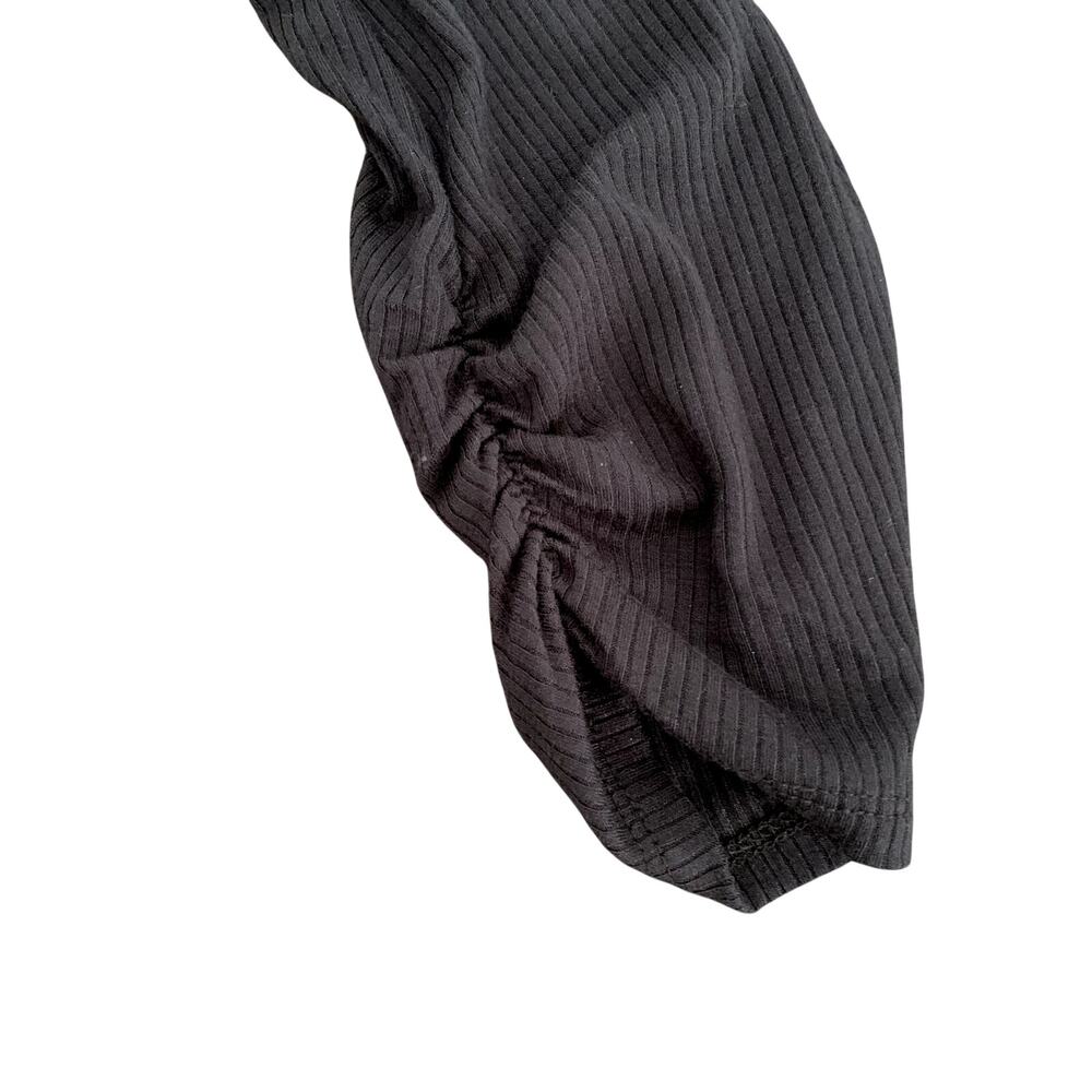 Shrug Tie Front Ruched Sleeves Truth and Style Black Women's Size M - Picture 4 of 6